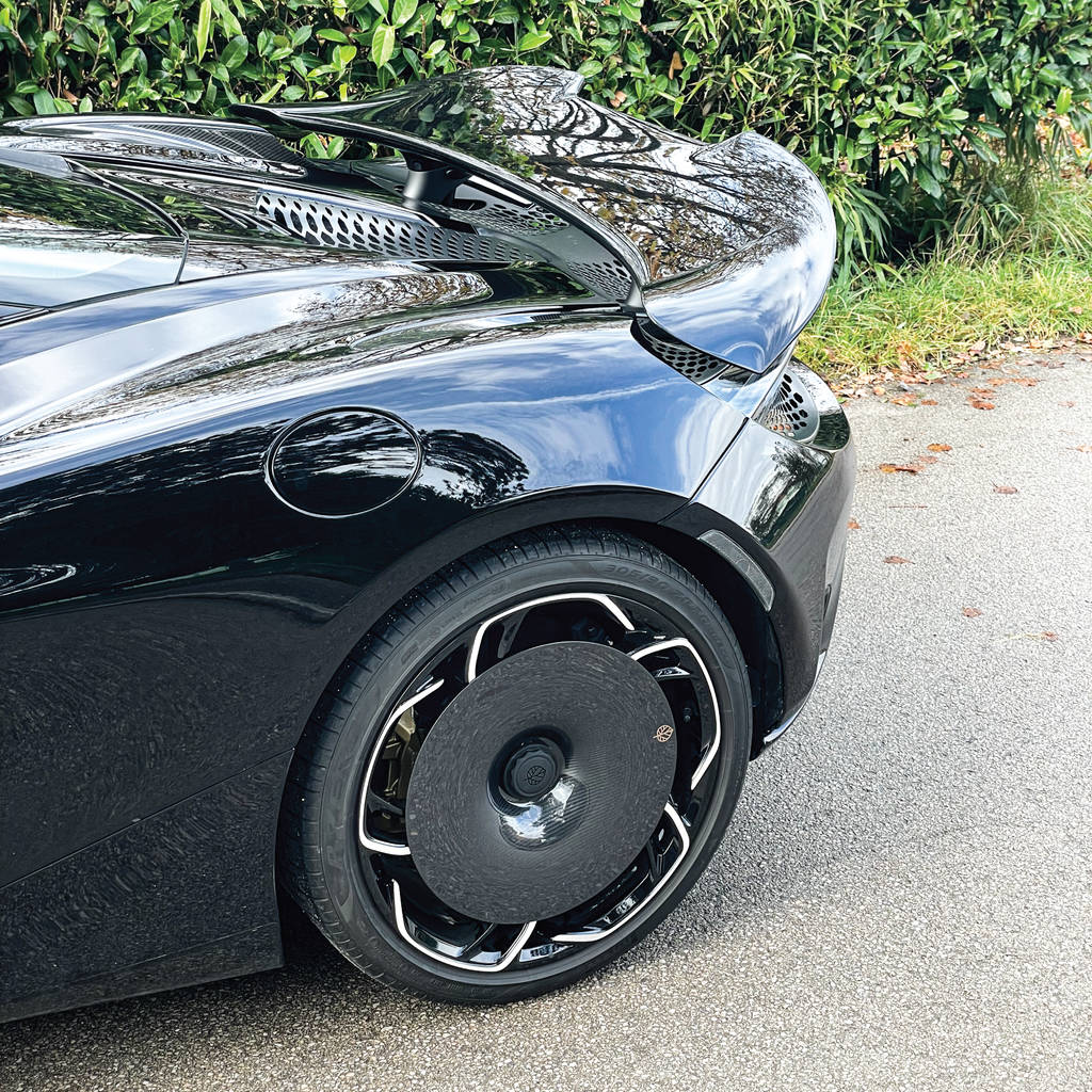 GOLD LEAF ADEVO-MCL750S-MT Wheel Covers Aero Disc EVO (Carbon / Matte) for MCLAREN 750S OEM Wheels Photo-8 