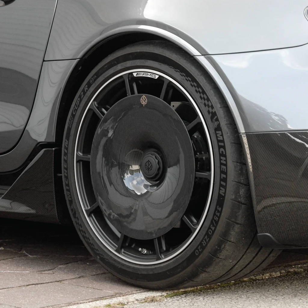 GOLD LEAF ADEVO-AMGGT-GL Wheel Covers Aero Disc EVO (Carbon / Gloss) for MERCEDES-AMG GT Black Series OEM Wheels Photo-4 