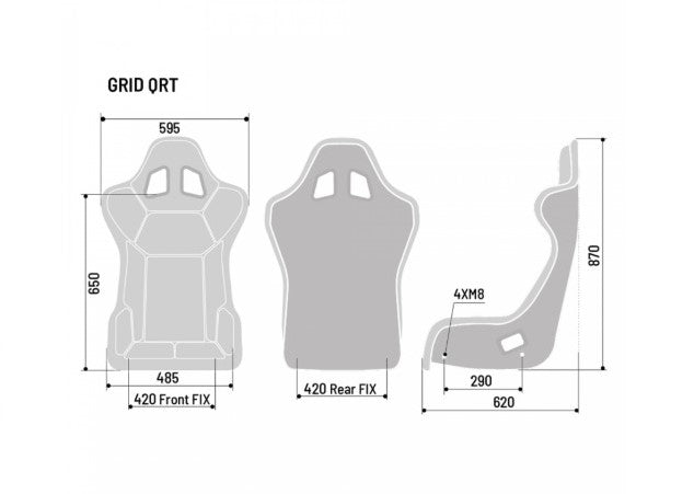 SPARCO 008009RNRSKY GRID Q SKY Racing seat, FIA 8855-1999, sky, size M Photo-5 