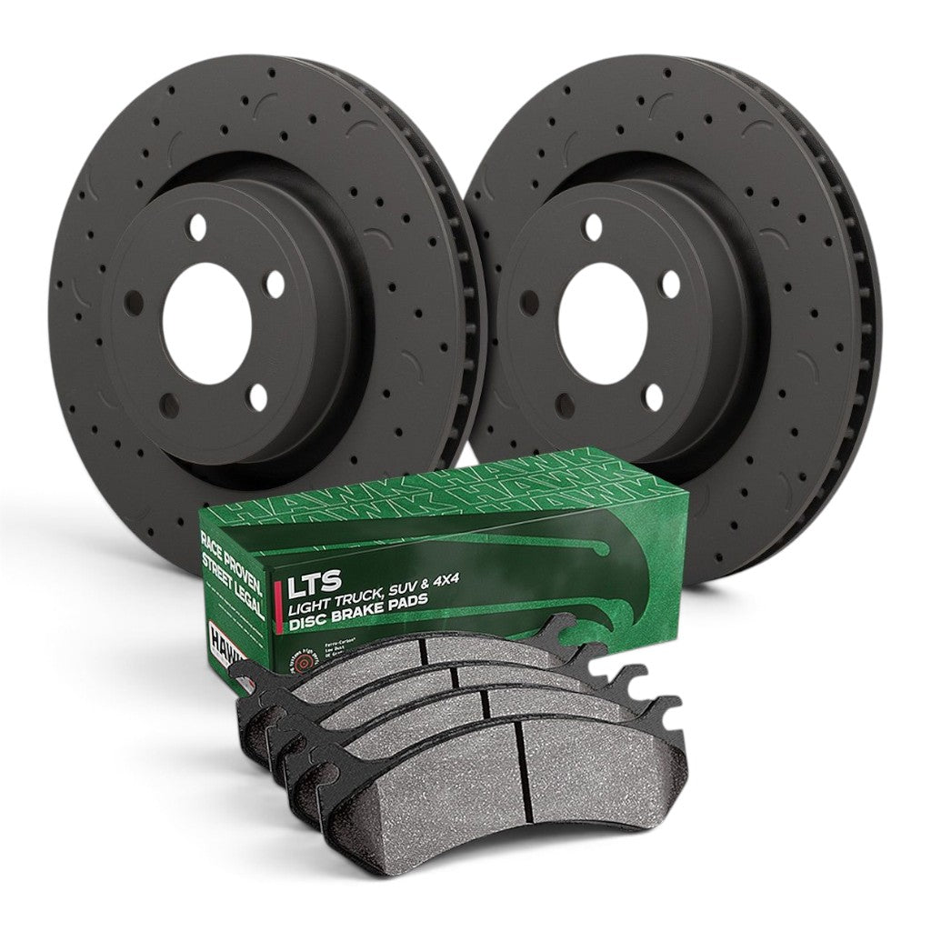 HAWK HKC5046.477Y Brake Kit (Rotor Talon C-Drilled/LTS Brake Pad) Photo-0 