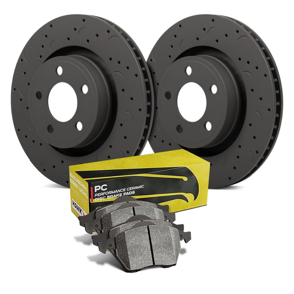 HAWK HKC4050.484Z Brake Kit (Rotor Talon C-Drilled/PC Brake Pad) Photo-0 