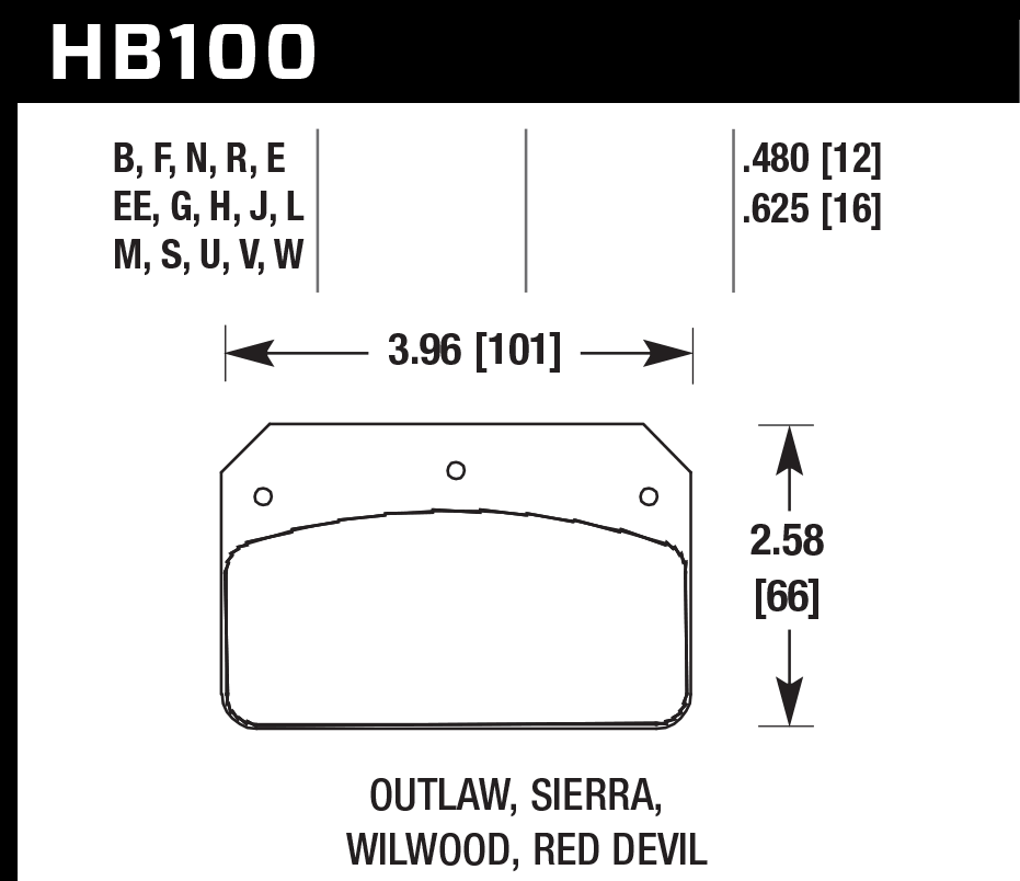 HAWK HB100D.480 Brake Pads ER-1 Endurance Racing Photo-1 