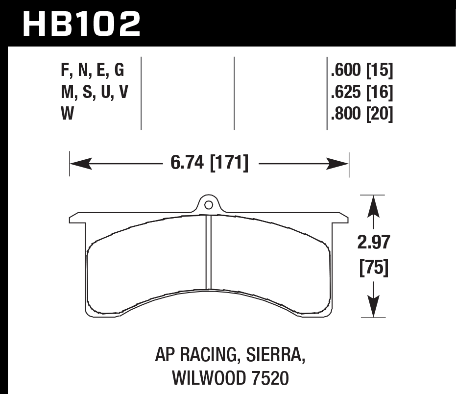 HAWK HB102D.800 Brake Pads ER-1 Endurance Racing Photo-1 