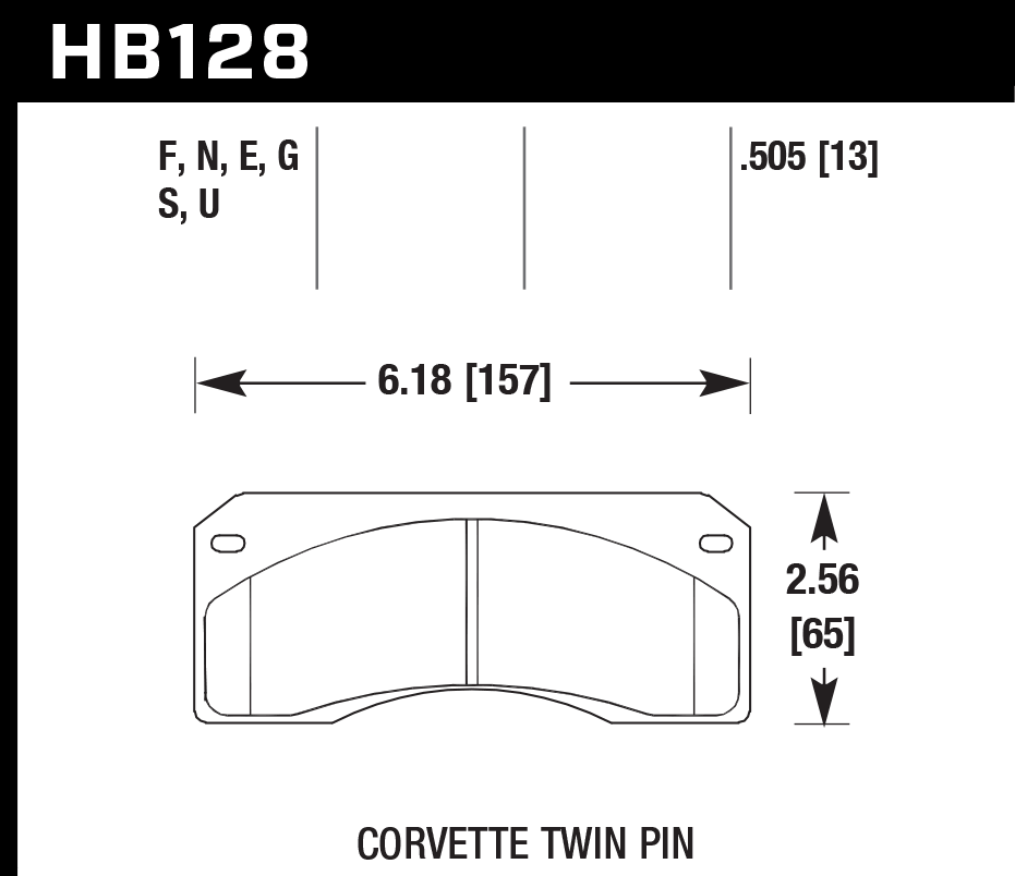 HAWK HB128D.505 Front Brake Pads ER-1 Endurance Racing Photo-1 