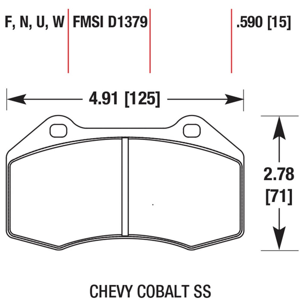 HAWK HB548B.590 Front Brake Pads Street HPS 5.0 for MAZDA MX-5 (ND) / ALFA ROMEO 4C / Mito / RENAULT Megane II 2.0 RS Photo-1 