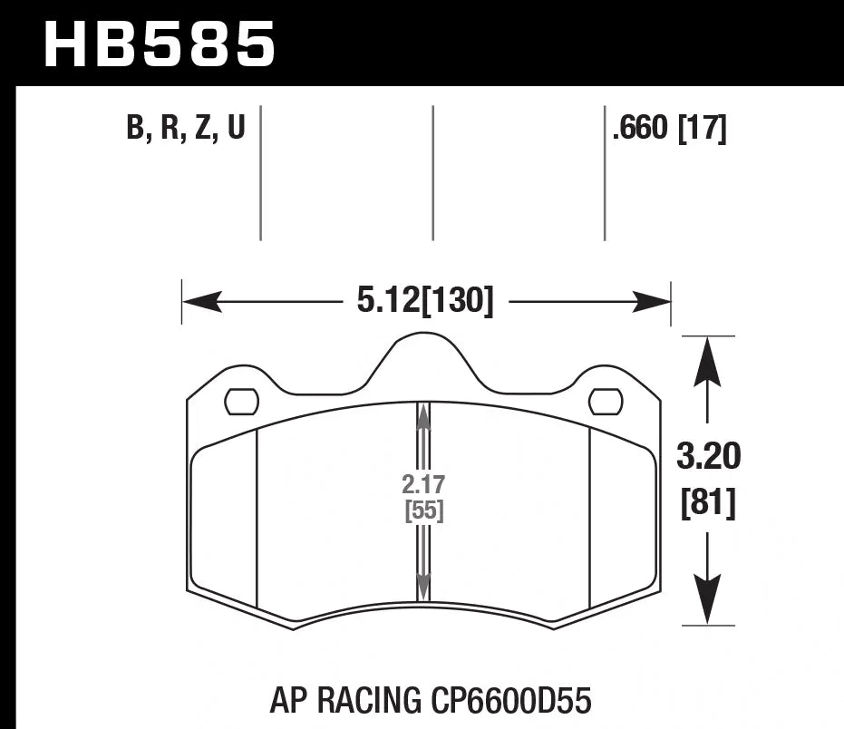 HAWK HB585D.660 Brake Pads ER-1 Endurance Racing Photo-1 