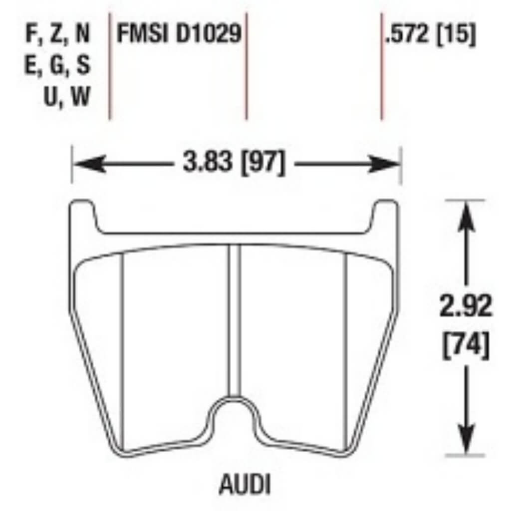 HAWK HB609F.572 Front Brake Pads HPS for AUDI RS6 / R8 Photo-4 