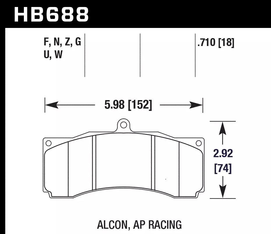 HAWK HB688D.710 Brake Pads ER-1 Endurance Racing Photo-1 