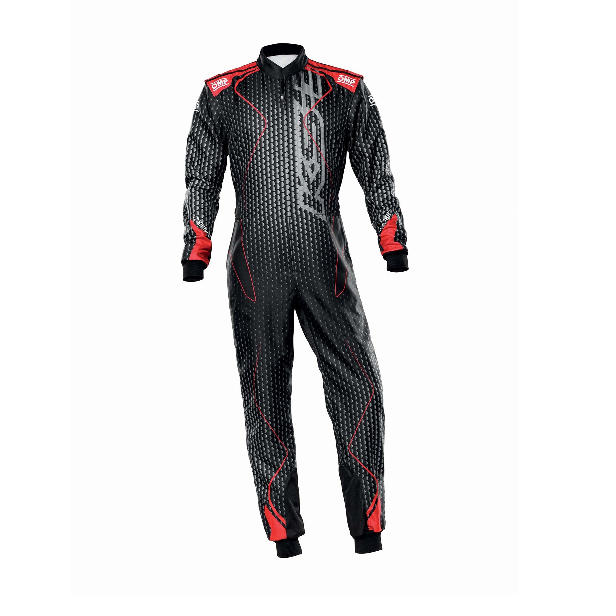 OMP KA0-1730-AK1-073-120 KS-3 ART Karting suit, CIK, children, black/red, size 120 Photo-0 