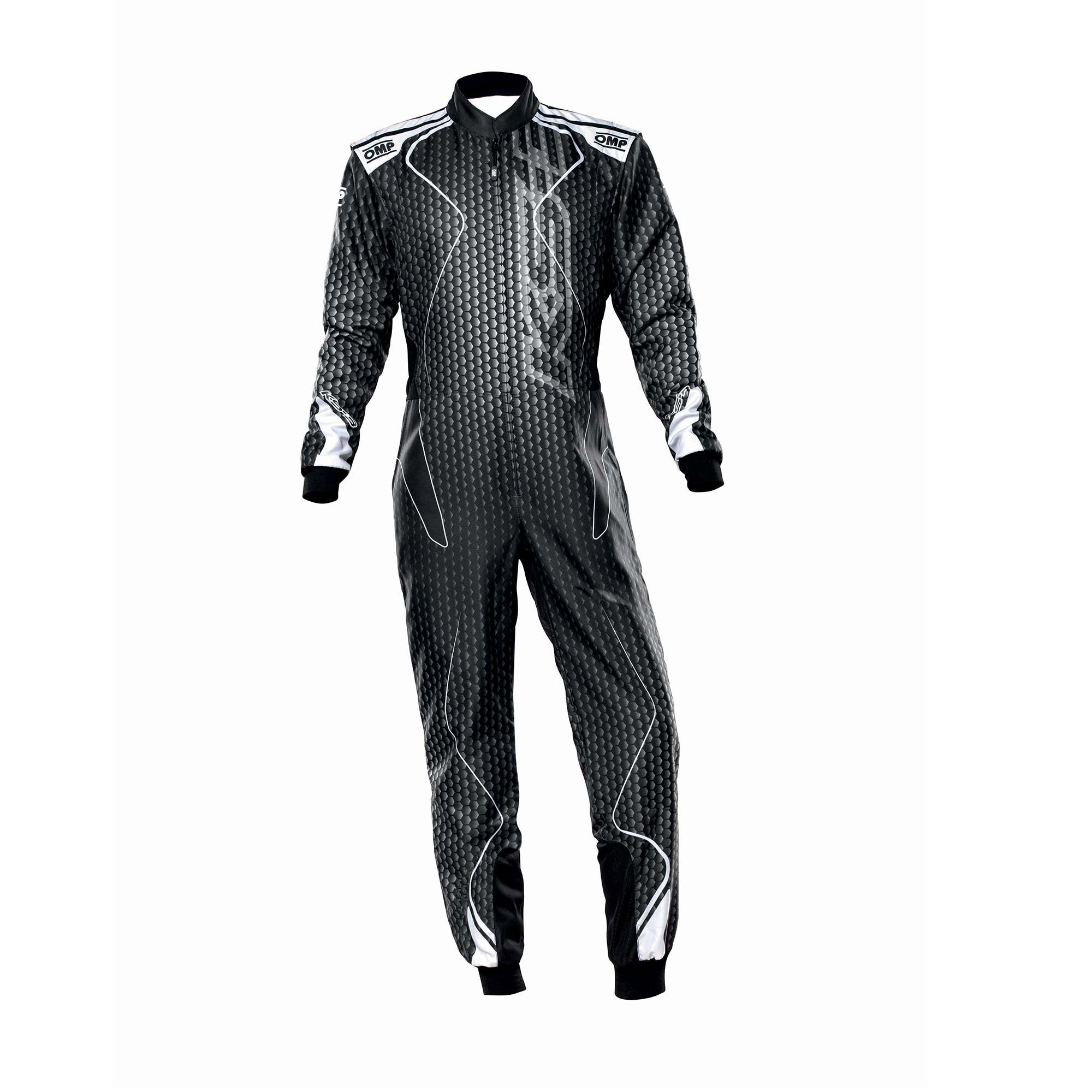 OMP KA0-1730-A01-171-44 KS-3 ART Karting suit, CIK, black/silver, size 44 Photo-0 