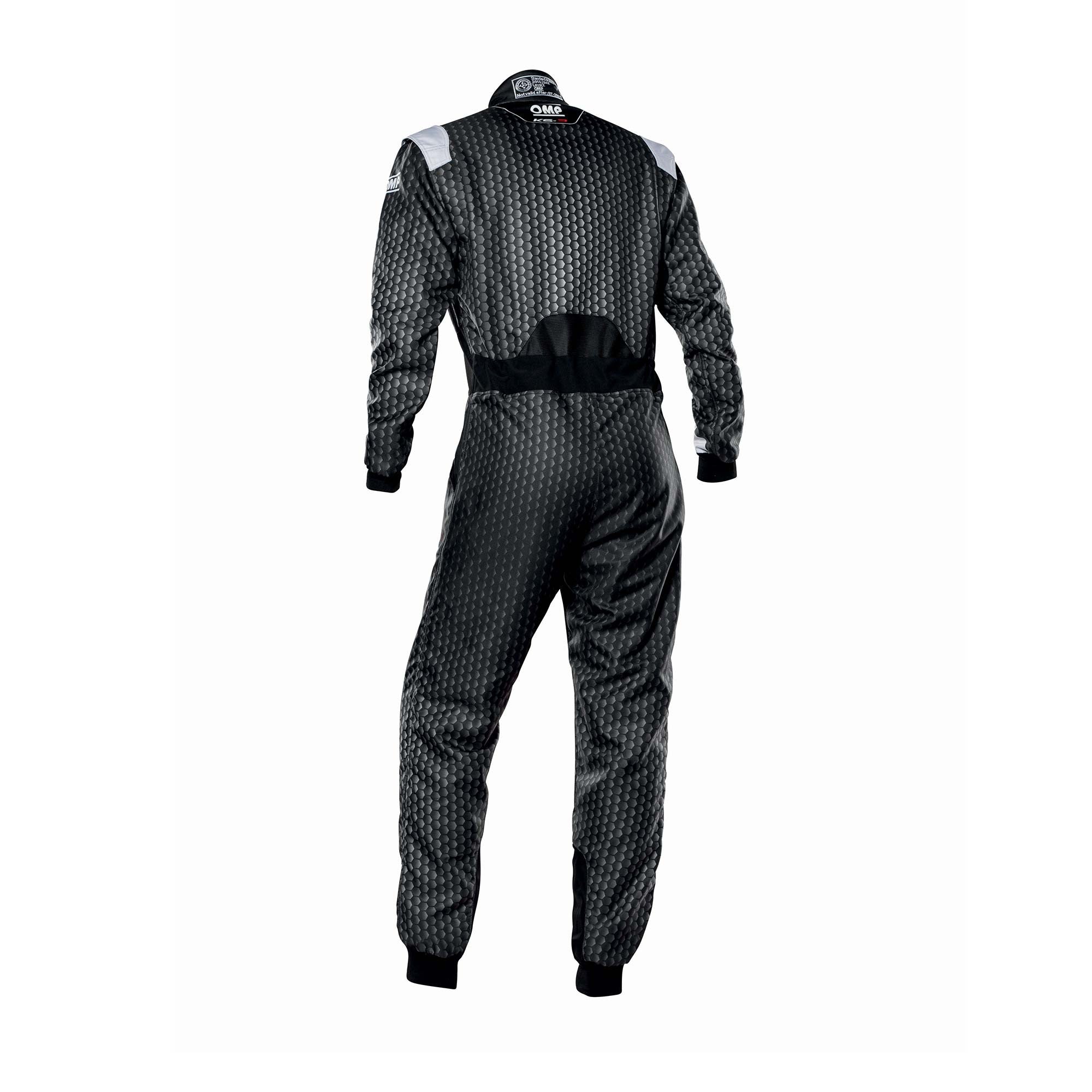 OMP KA0-1730-A01-171-62 KS-3 ART Karting suit, CIK, black/silver, size 62 Photo-1 