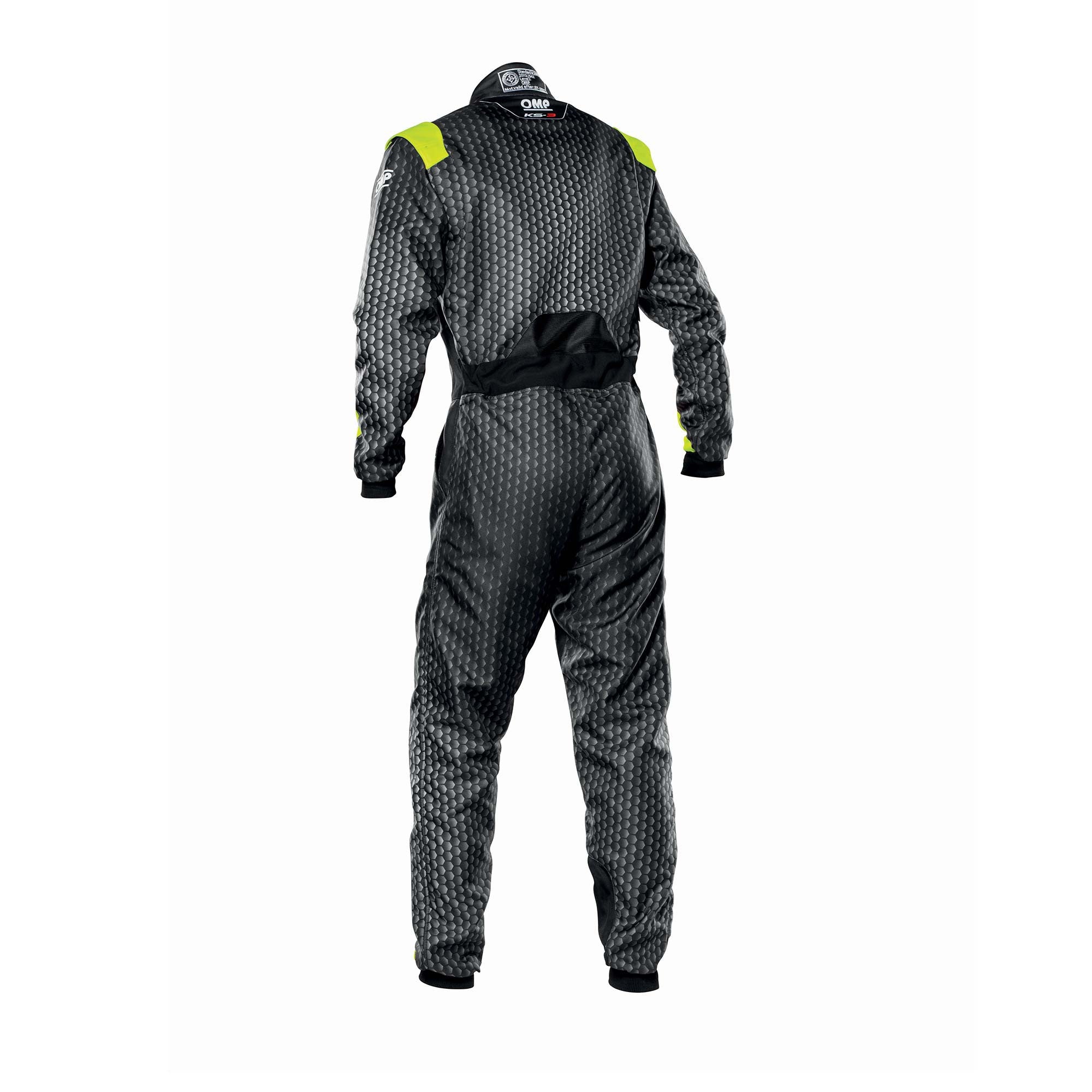 OMP KA0-1730-A01-178-60 KS-3 ART Karting suit, CIK, black/fluo yellow, size 60 Photo-1 