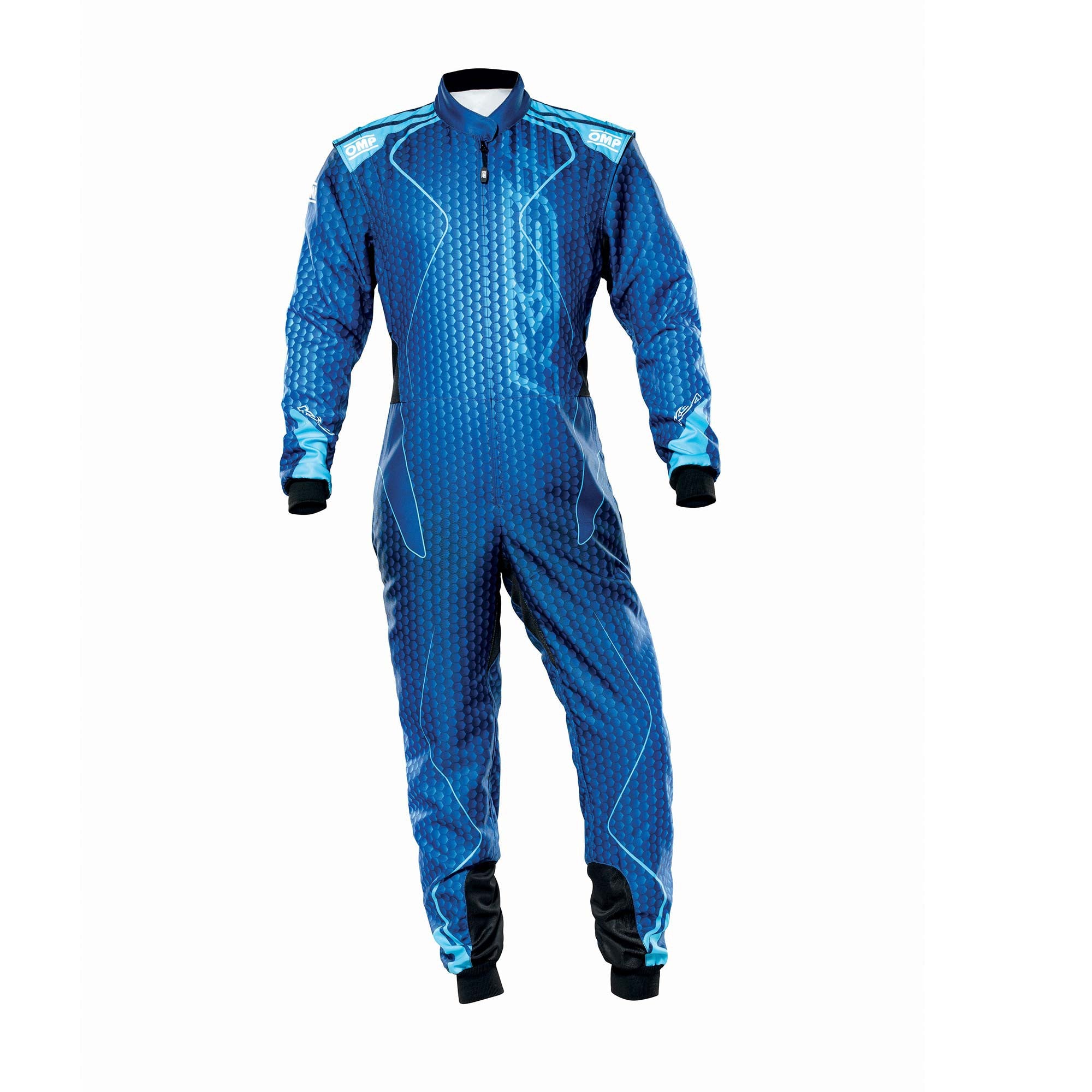 OMP KA0-1730-A01-244-42 KS-3 ART Karting suit, CIK, navy blue/cyan, size 42 Photo-0 