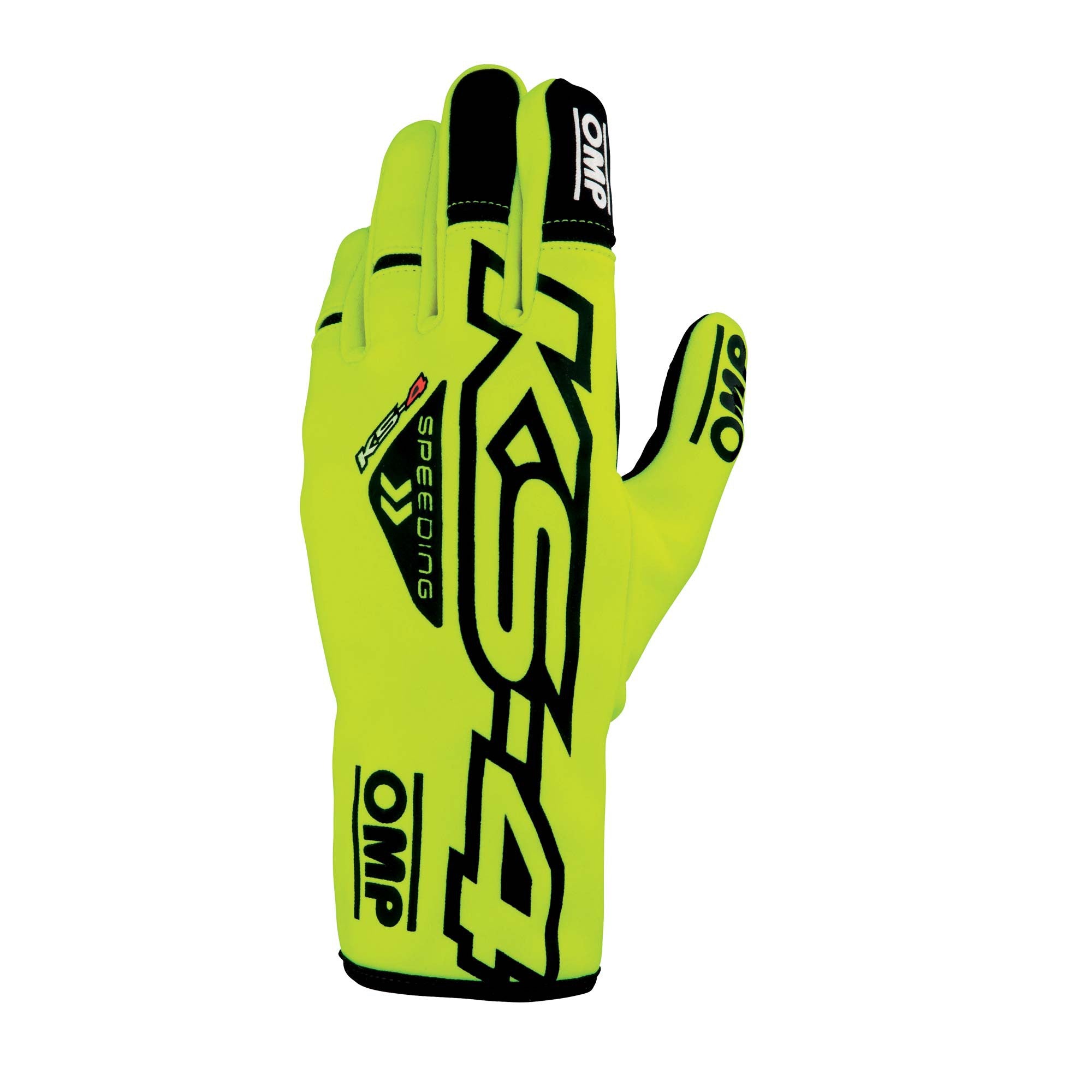 OMP KB0-2750-A01-059-L Karting Gloves KS-4 MY2023, Yellow / Black, Size L Photo-0 