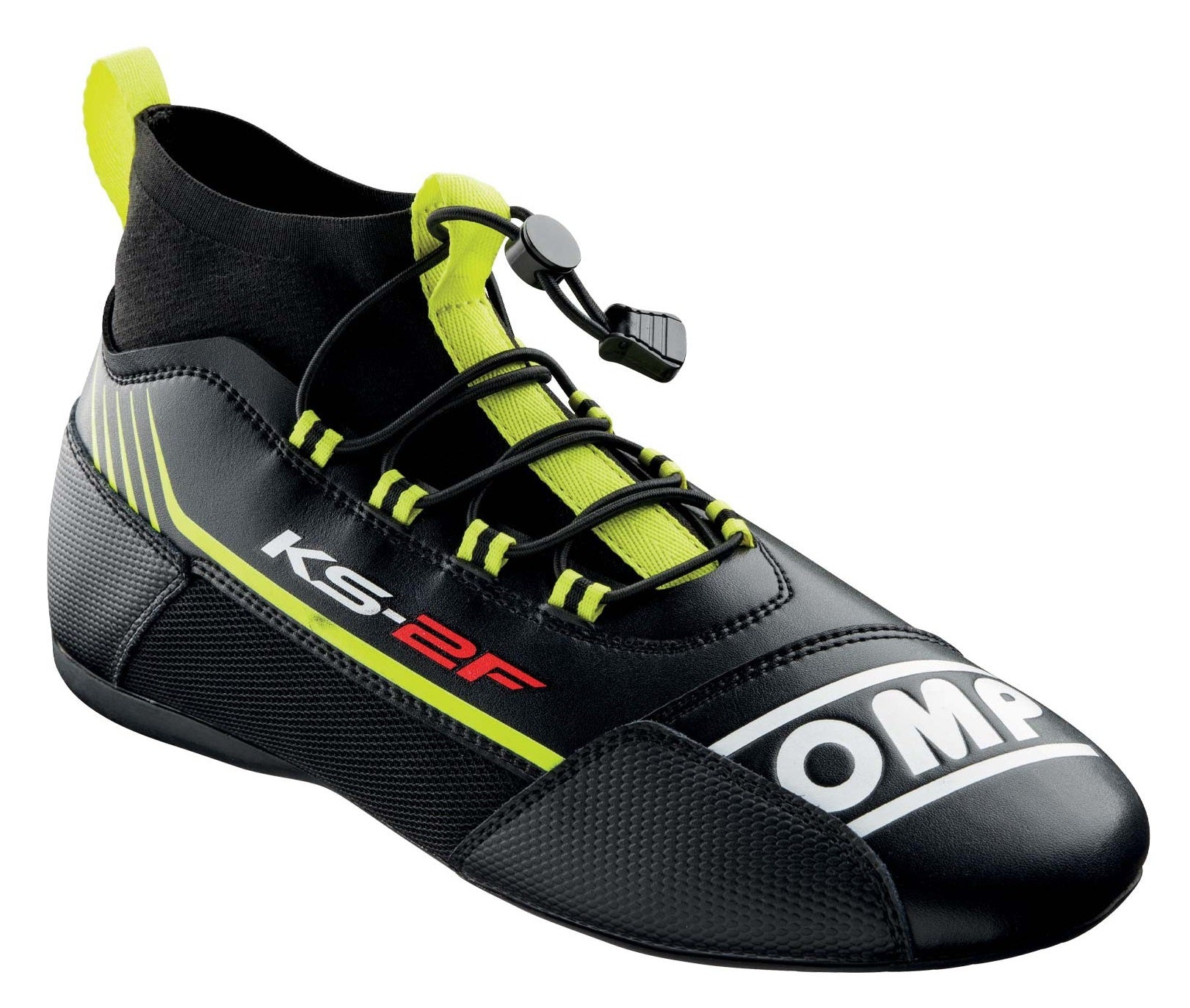 OMP KC0-0830-A01-178-34 KS-2F Karting shoes, children, black/fluo yellow, size 34 Photo-0 