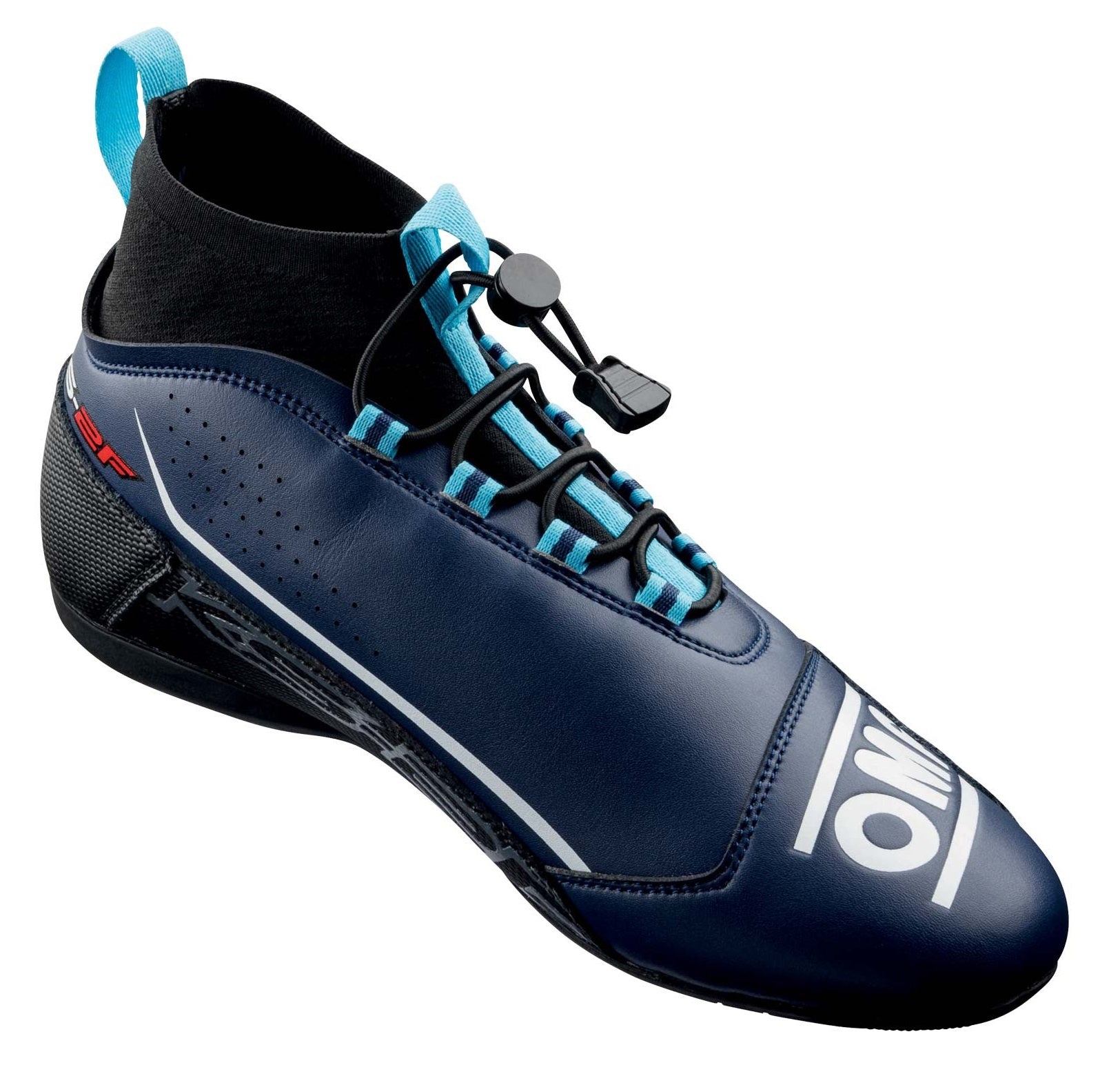 OMP KC0-0830-A01-244-46 KS-2F Karting shoes, navy blue/cyan, size 46 Photo-0 