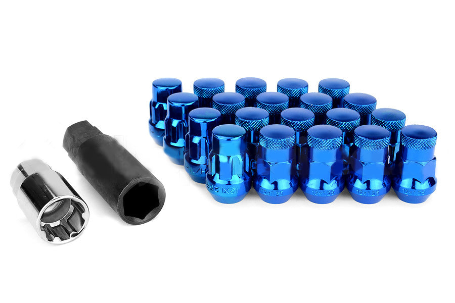 MUTEKI 32925UP Lug nuts kit with lock nuts SR35 16+4 12X1.25 35mm Blue (Close End) Photo-0 