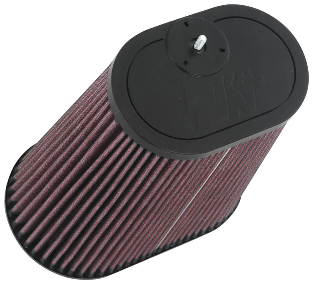 K&N RU-1012 Universal Clamp-On Air Filter 3-1/8" DUAL FLG, 8-7/8" X 5-3/16"B, 6-1/4" X 4"T, 9"H W/STUD Photo-0 