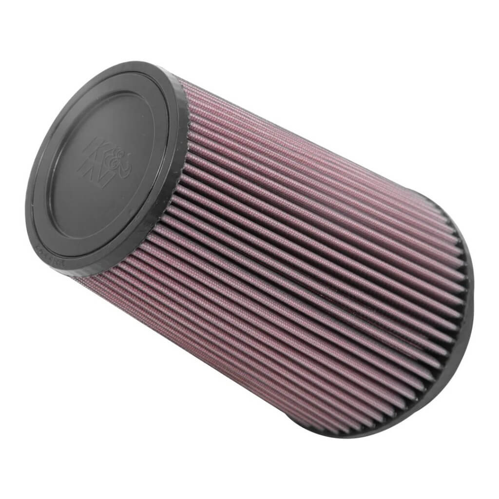 K&N RU-2815 Universal Clamp-On Air Filter 5"FLG, 6-1/2"B, 4-3/8"T, 8-3/4"H for JEEP Wrangler (JL) 2018- Photo-0 