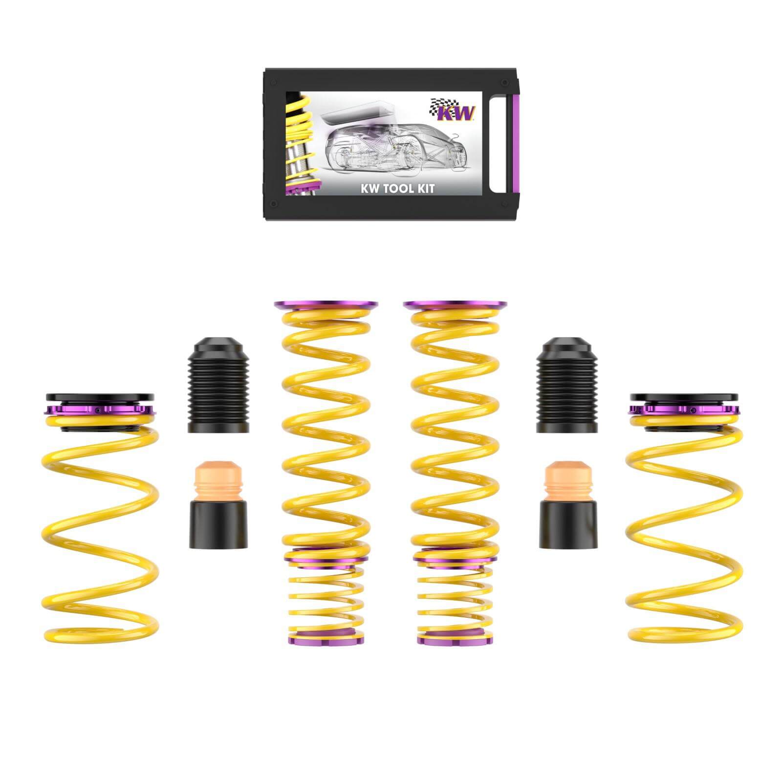 KW 25361034 Coilover spring kit kW 254-370 FA 5-25 RA 5-20 for CHEVROLET Corvette (C8) 2020+ Photo-0 