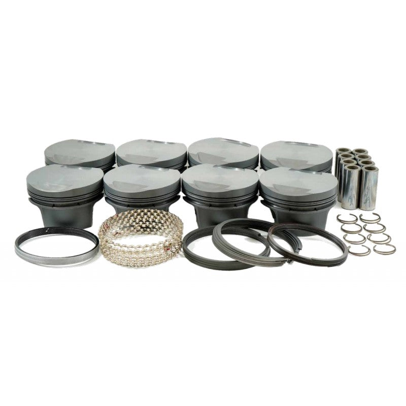 MAHLE 930022790T Piston Kit with TBC (521cid 4.390 x 1.345RCH, 4.300stroke, 6.800rod, 0.990pin, -8.4cc, 602g, 11.0CR, 4032) for FORD Big Block Photo-0 