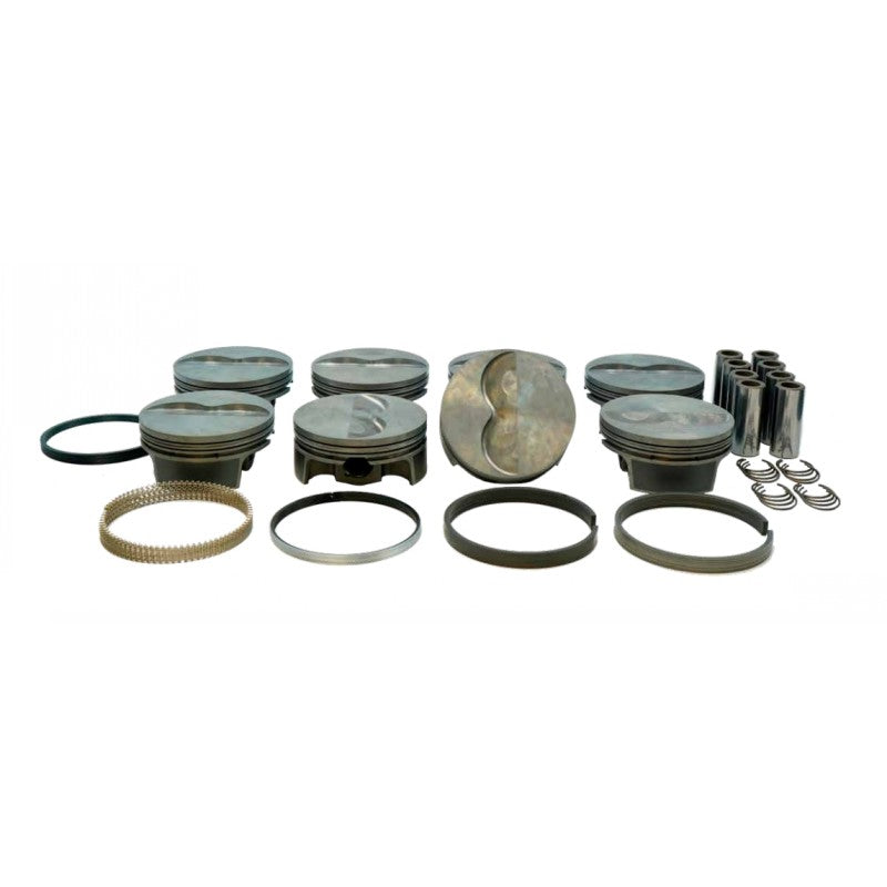 MAHLE 929962550T Piston Kit Flat Top (Piston Kit Flat Top (505cid 4.350 x 1.475CH, 4.250stroke, 7.100rod, 0.990pin, -8.1cc, 519g, 11.6CR, 4032) for MOPAR Big Block Photo-0 