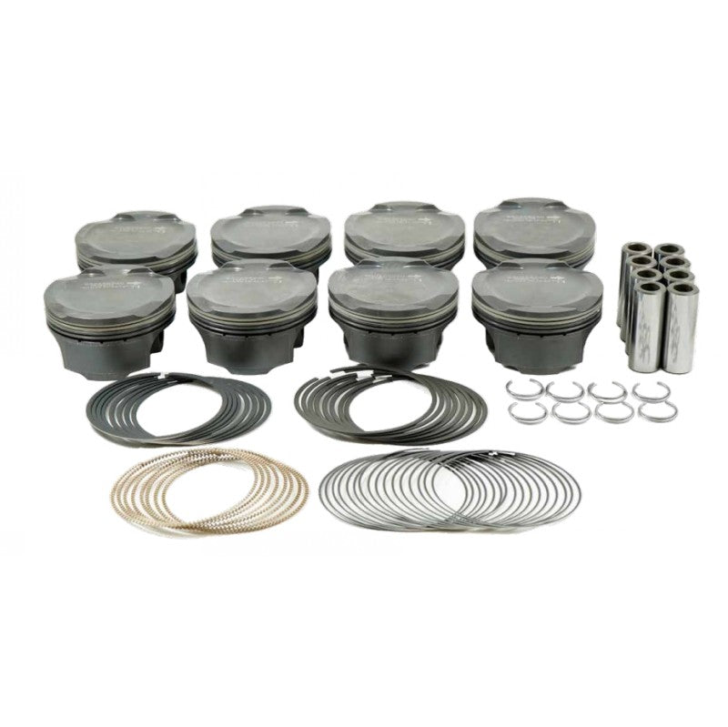 MAHLE 930134040T Piston Kit with TBC (304cid 3.640 x 1.167CH, 3.650stroke, 5.933rod, 0.866pin, -4.5cc, 386g, 10.1CR, M142P) for FORD Coyote/Voodoo 5.0L Photo-0 