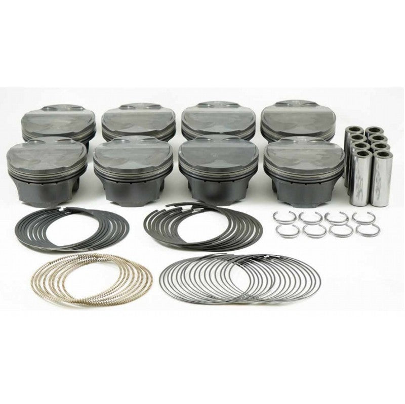 MAHLE 930258140T Piston Kit with TBC (304cid 3.640 x 1.167CH, 3.650stroke, 5.933rod, 0.866pin, 10.2cc, 402g, 12.6CR, 2618) for FORD Coyote 5.0L Photo-0 