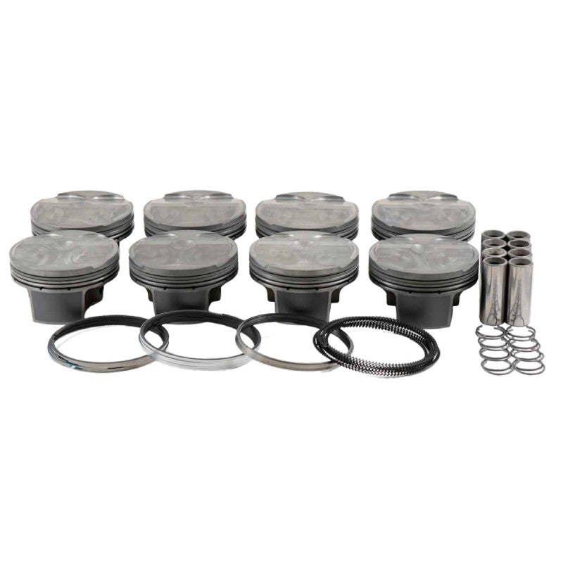 MAHLE 930258401T Piston Kit with TBC (315cid 3.701 x 1.161CH, 3.661stroke, 5.933rod, 0.827pin, 7.8cc, 380g, 12.0CR, M142P) for FORD Voodoo 5.2L Photo-0 