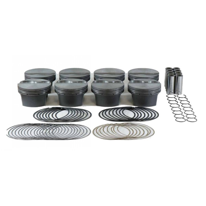 MAHLE 930218500T Piston Kit Flat Top (329cid 3.800 x 1.330CH, 3.622stroke, 6.098rod, 0.945pin, -4.2cc, 428g, 9.8CR, 2618) for CHEVROLET LS1/2/6 5.3L Photo-0 