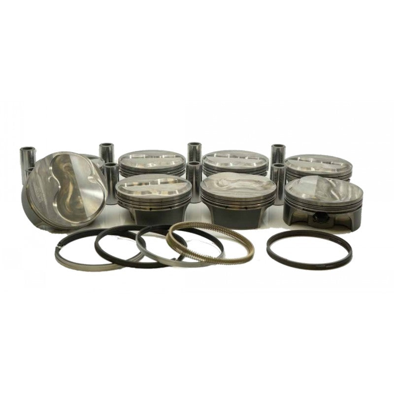 MAHLE 197754585T Piston Kit Dome (385cid 4.185 x 1.125CH, 3.500stroke, 6.125rod, 0.927pin, 9.0cc, 468g, 13.3CR, 2618) for CHEVROLET Small Block Photo-0 