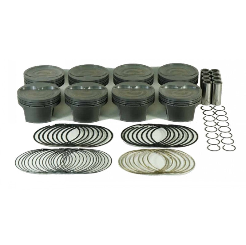 MAHLE 930210240T Piston Kit Inverted Dome (385cid 4.040 x 1.425CH, 3.750stroke, 5.700rod, 0.927pin, -16.0cc, 463g, 9.9CR, 4032) for CHEVROLET Small Block Photo-0 