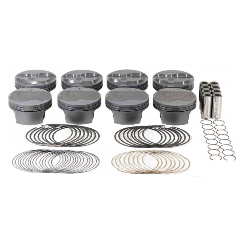 MAHLE 930247130T Piston Kit Dome (347cid 4.030 x 1.090RCH, 3.400stroke, 5.400rod, 0.927pin, 7.0cc, 446g, 11.9CR, 2618) for FORD Small Block Photo-0 