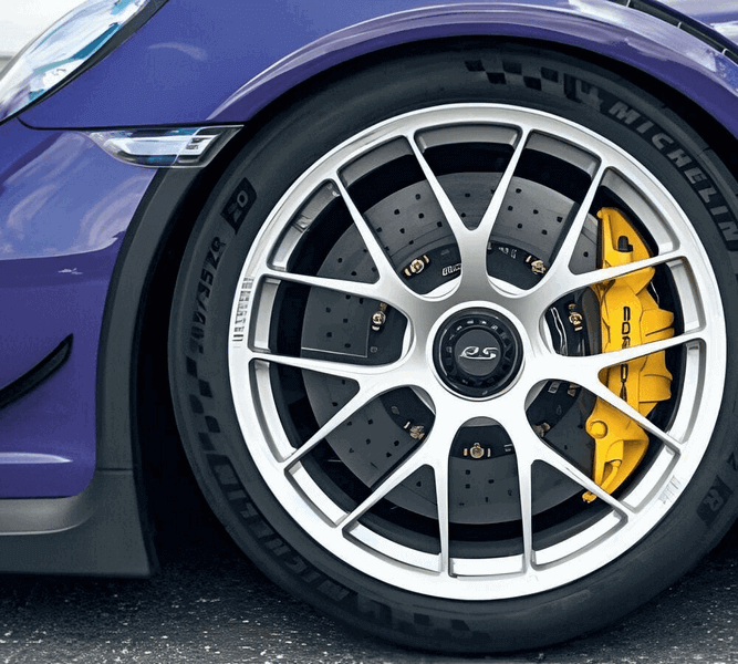 MANTHEY RACING MT001619 Lightweight wheel set magnesium (brilliant silver / satin black / platinum silver / gold) 9,5x20 offset 50 + 12,5x21 offset 48 for PORSCHE 911 GT3 RS (991.1 / 991.2) Photo-0 