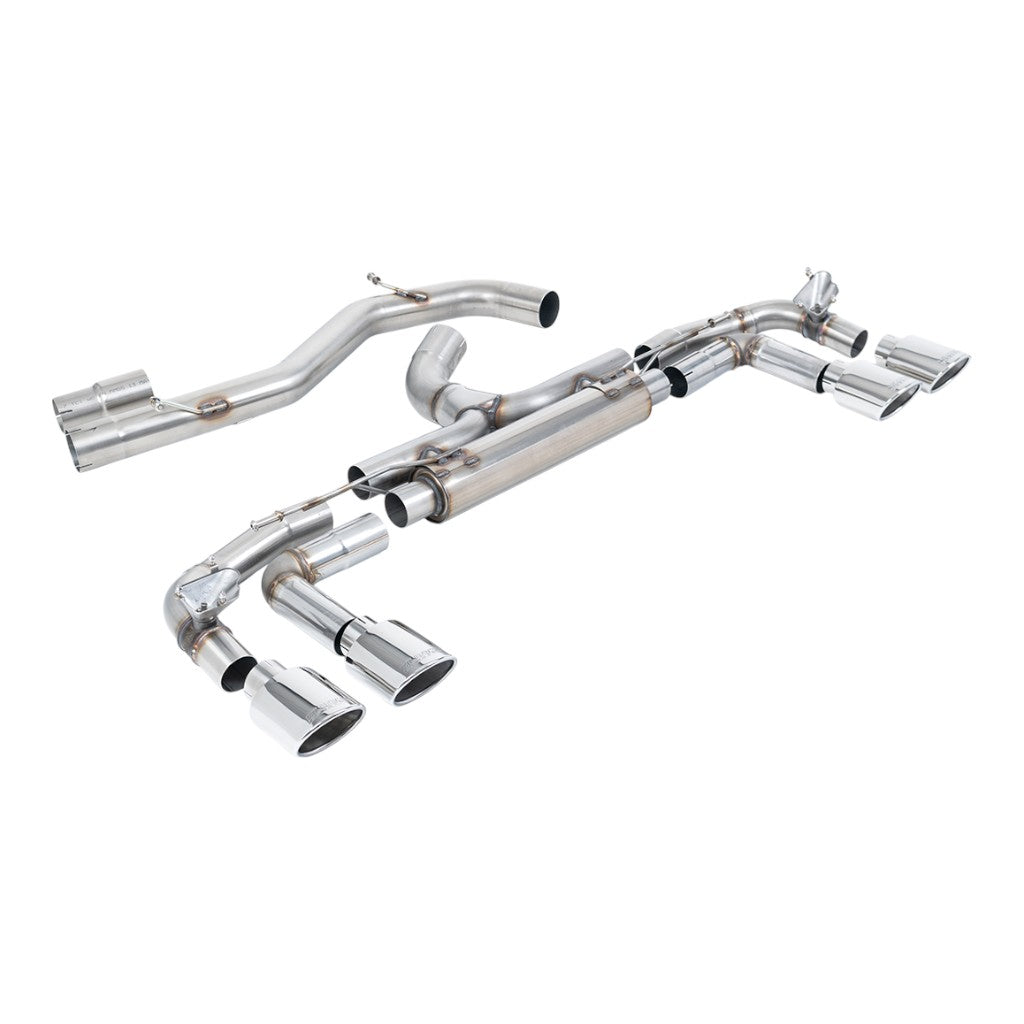 MILLTEK SSXAU1010 Filter-Back Exhaust, 3.15" (Polished Ovals) for AUDI S3 Sportback (8Y) OPF/GPF 2020- Photo-0 