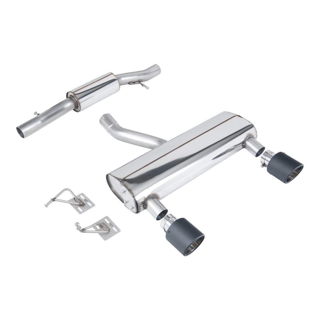 MILLTEK SSXAU1040 Cat-Back Exhaust, 2.76" (Carbon JET-115 Tips) for AUDI TT 3.2L (8N) 2003-2006 Photo-0 