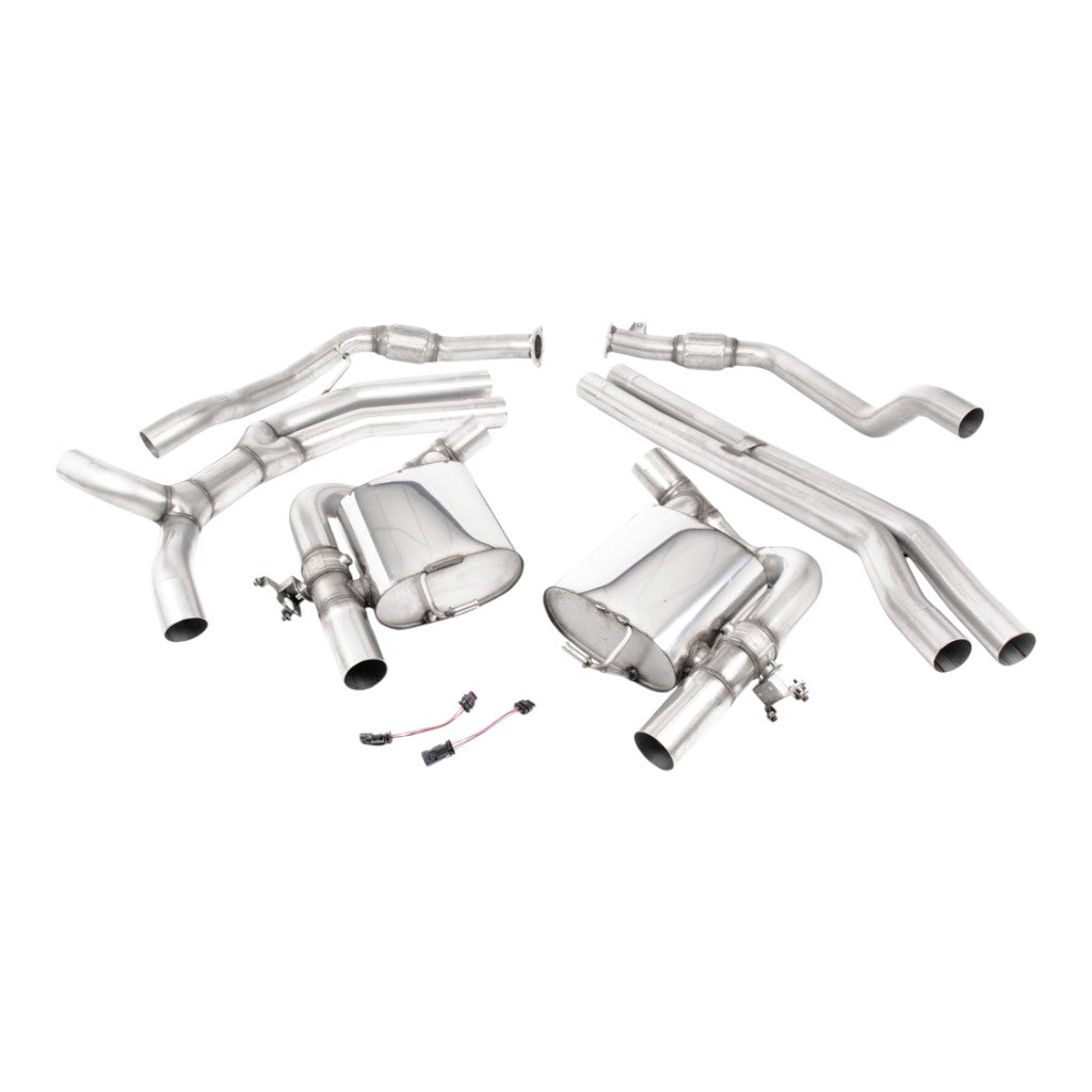 MILLTEK SSXAU994 Cat-Back Exhaust, 2.76" (Titanium Trims) for AUDI RS5 Coupe (B9.5) Non OPF 2019- Photo-0 