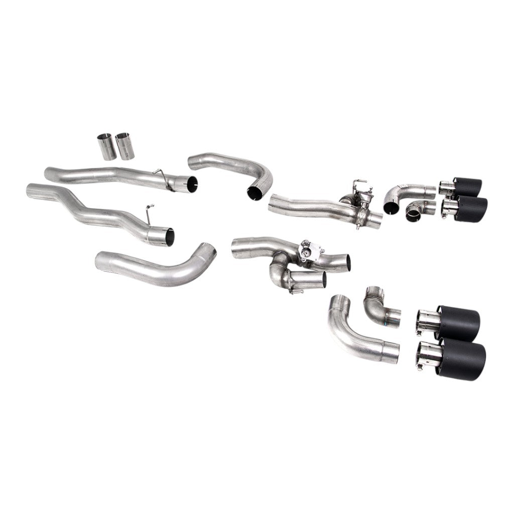 MILLTEK SSXBM1189 Filter-Back Exhaust, 3.15" (Carbon JET-115 Trims) for BMW M8 (F91 / F92 / F93) Photo-0 