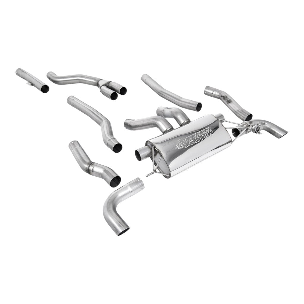 MILLTEK SSXBM1254 Cat-Back Exhaust, 3" for BMW M240i XDrive (G42) Non-OPF/GPF Photo-0 