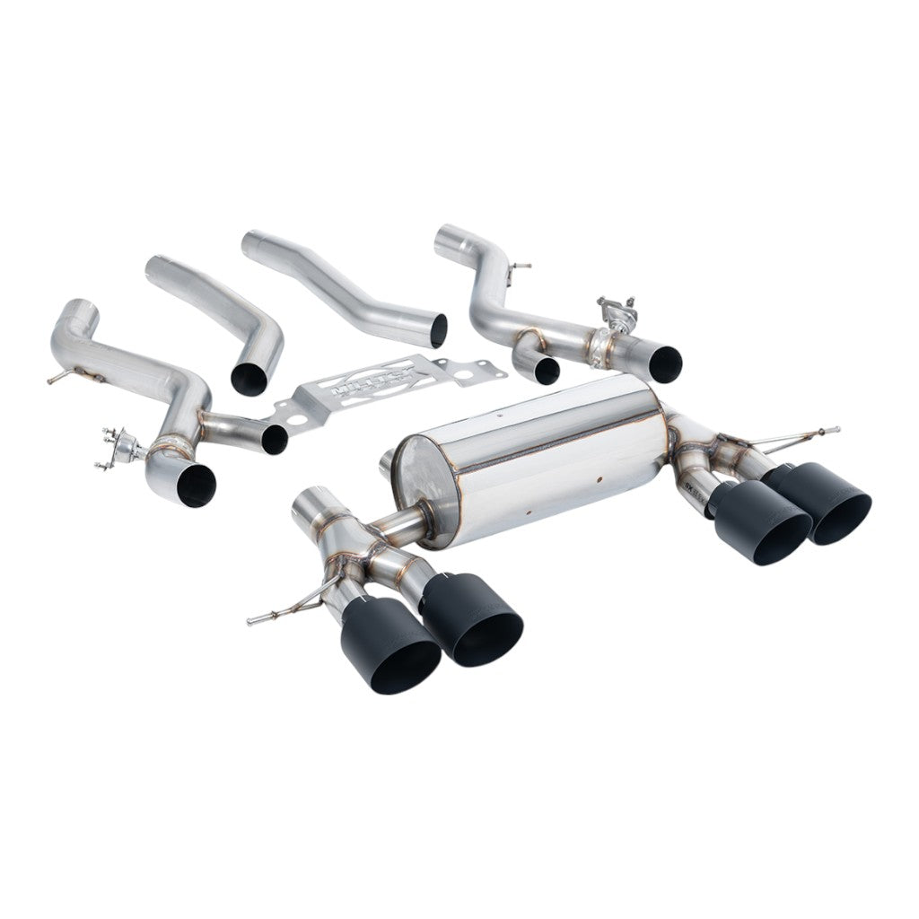 MILLTEK SSXBM1282 Filter-Back Exhaust, 3" (Cerakote Black GT-115 Trims) for BMW M2 (G87) OPF/GPF Photo-0 