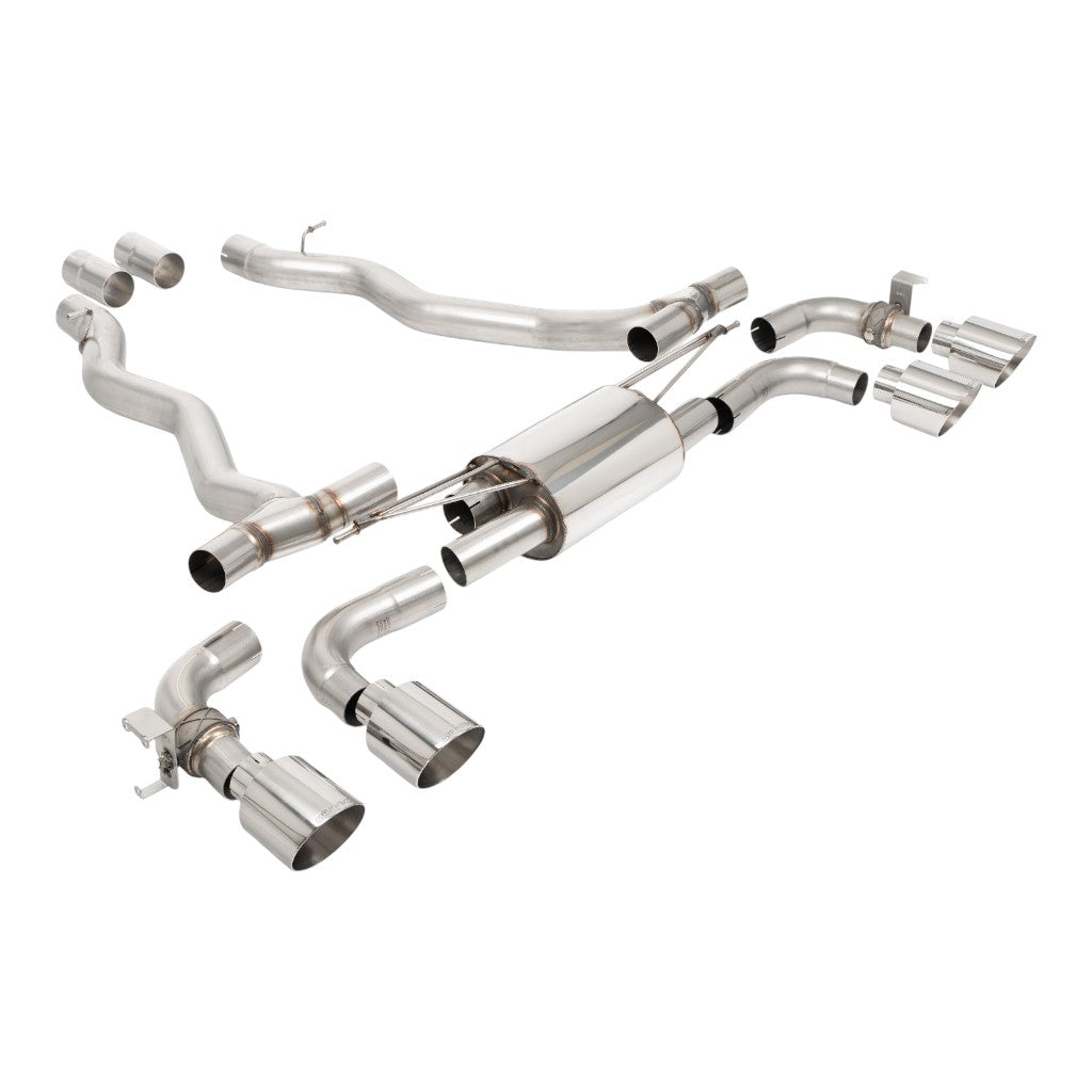MILLTEK SSXBM1402 Axle-Back Exhaust, 3.15'' (GT-115 Polished Tips) for BMW M5 (G90 / G99) Photo-0 