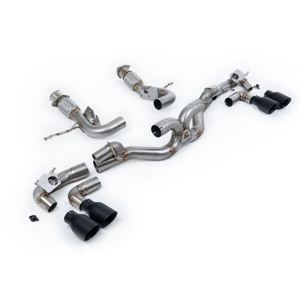 MILLTEK SSXCH002 Cat-Back Exhaust System With Cerakote Black Tips for CHEVROLET Corvette (C8) 6.2L V8 Stingray Photo-0 