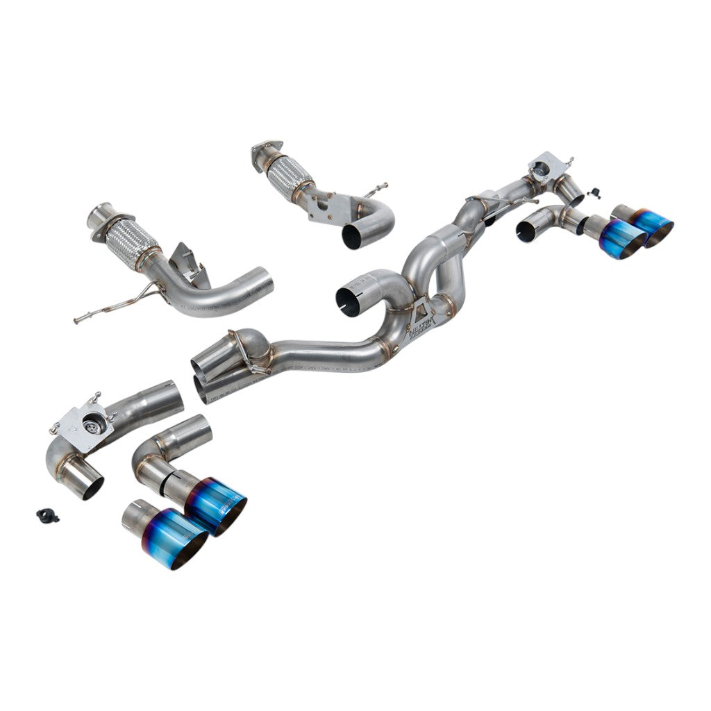 MILLTEK SSXCH004 Cat-Back Exhaust, 3" (Blue Titanium GT-100 Tips) for CHEVROLET Corvette Stingray 6.2L (C8) Non-OPF/GPF 2020- Photo-0 