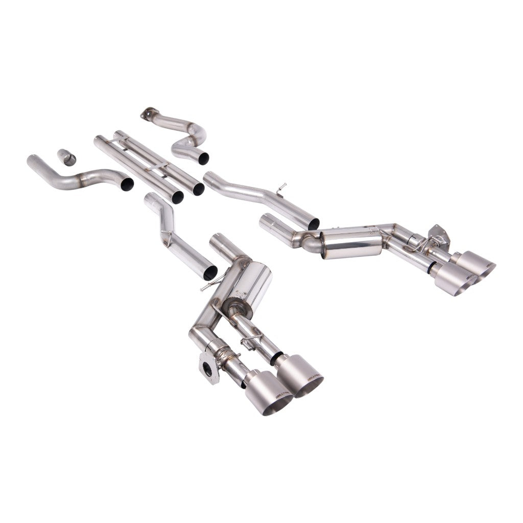 MILLTEK SSXCH107 Cat-Back Exhaust, 2.76" (Brushed Titanium GT-115 Tips) for CHEVROLET Camaro SS 6.2L 2016-2024 Photo-0 