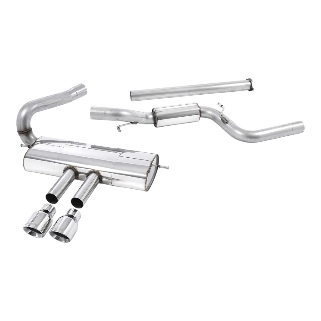 MILLTEK SSXFD122 Cat-Back Exhaust, 3'' (Dual GT-100 Polished Tips) for FORD Focus ST Estate / Sedan / Limosine 2012-2018 Photo-0 