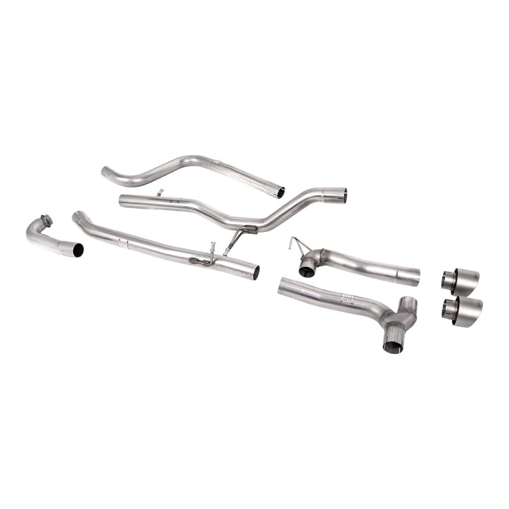 MILLTEK SSXFD373 Cat-Back Exhaust, 2.37" (Brushed Titanium GT-100 Trims) for FORD Fiesta ST-Line (MK8) Non-OPF/GPF 2017-2019 Photo-0 