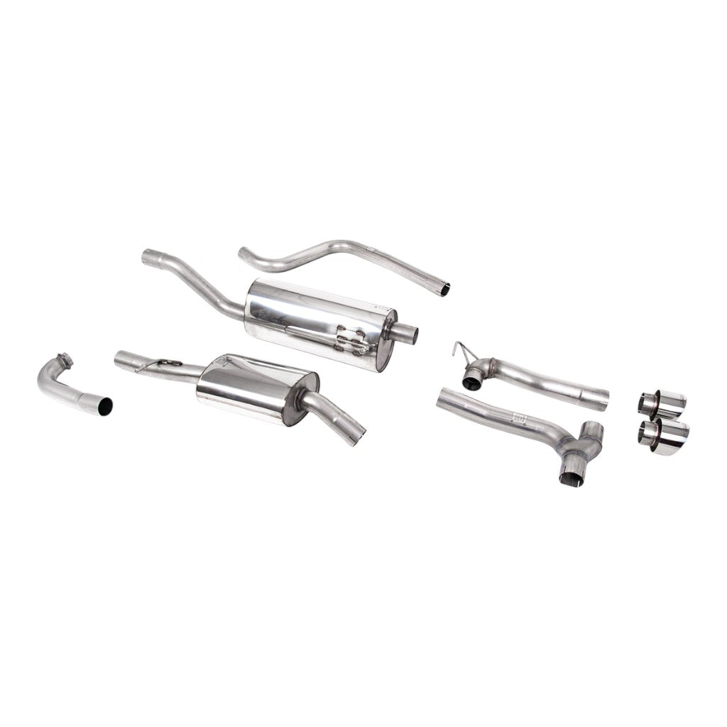 MILLTEK SSXFD375 Cat-Back Exhaust, 2.37" (Polished GT-100 Trims) for FORD Fiesta ST-Line (MK8) Non-OPF/GPF 2017-2019 Photo-0 