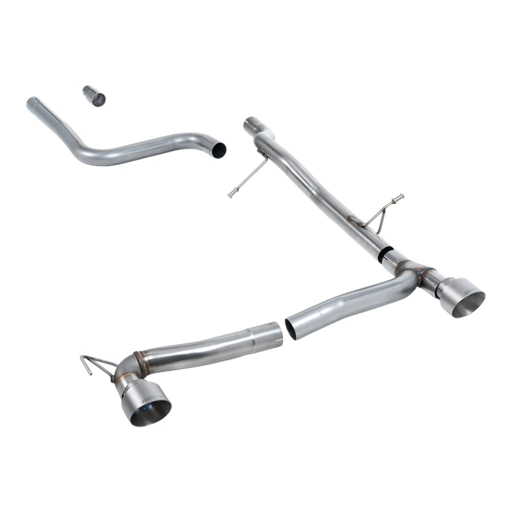 MILLTEK SSXFD385 Filter-Back Exhaust, 2.37" (Brushed Titanium GT-100 Trims) for FORD Fiesta ST-Line (MK8) OPF/GPF 2019- Photo-0 