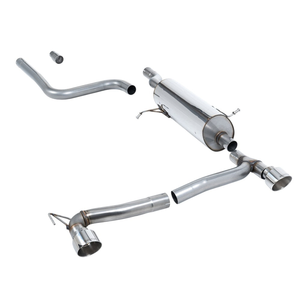 MILLTEK SSXFD387 Filter-Back Exhaust, 2.37" (Polished GT-100 Trims) for FORD Fiesta ST-Line (MK8) OPF/GPF 2019- Photo-0 