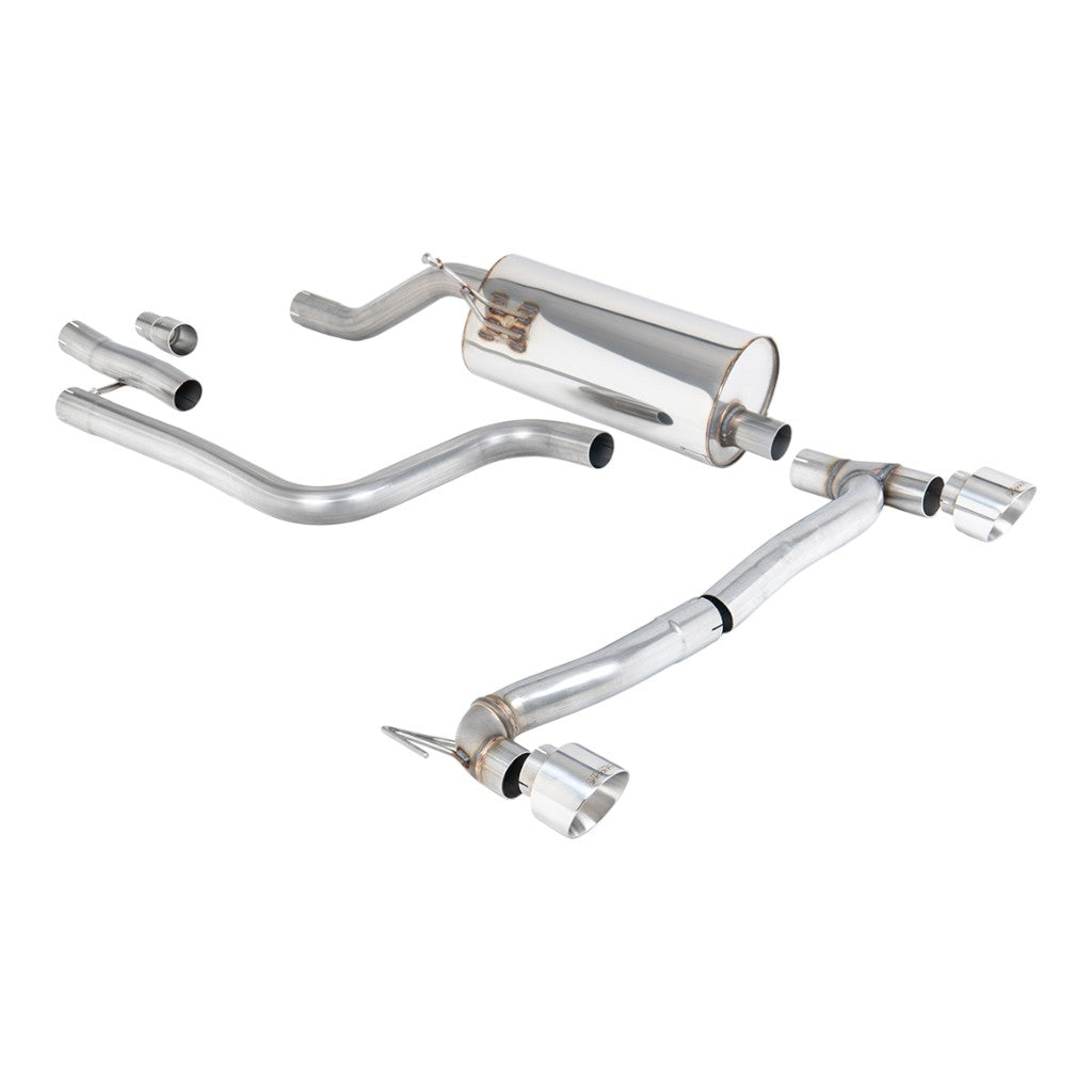 MILLTEK SSXFD412 Filter-Back Exhaust, 2.37" (Polished GT-100 Trims) for FORD Fiesta ST-Line 155ps Hybrid OPF/GPF 2020- Photo-0 